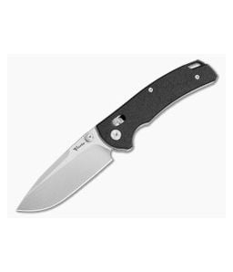 Reate Horizon X Drop Point Black Fatcarbon Glass Nitro-X7 Stonewash Crossbar Lock Knife (3.20" Blade) - RK-HRZN-X-09 1