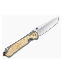 Chris Reeve Large Sebenza 31 Left Hand Tanto Box Elder MIM Clip Rust Lanyard - CRK-L31-1133-173-003 1