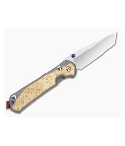 Chris Reeve Large Sebenza 31 Left Hand Tanto Box Elder MIM Clip Rust Lanyard - CRK-L31-1133-173-005 1