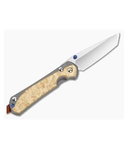 Chris Reeve Large Sebenza 31 Left Hand Tanto Box Elder MIM Clip Rust Lanyard - CRK-L31-1133-173-006 1