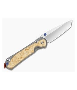 Chris Reeve Large Sebenza 31 Left Hand Tanto Box Elder MIM Clip Rust Lanyard - CRK-L31-1133-173-007 1