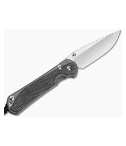 Chris Reeve Large Sebenza 31 Left Handed Black Canvas Micarta Inlay Drop Point L31-1201 - CRK-L31-1201 1