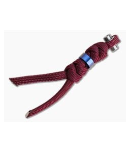 Chris Reeve Large Inkosi Lanyard Burgundy with Blue Bead - CRK-LIN-7005 1