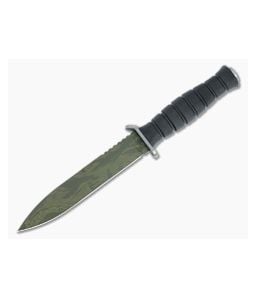 Defiant 7 M320 Trench Knife Green Tiger Stripe Cerakote - D7-M320-GTS 1