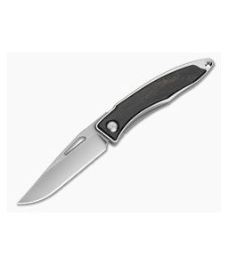 Chris Reeve Mnandi Bog Oak Wood Polished Titanium MagnaCut Frame Lock Knife (2.75" Blade) MNA-1008-031 - CRK-MNA-1000-031 1