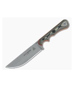 TOPS Knives Muley Skinner Stonewashed 154CM Tan Camo G10 Fixed Blade MSKIN-01 - TP-MSKIN-01 1
