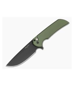 Protech Mordax Green Anodized Aluminum MagnaCut DLC Black Button Lock Flipper (3.50" Blade) MX103-LTD GREEN - PT-MX103-LTD-GREEN 1