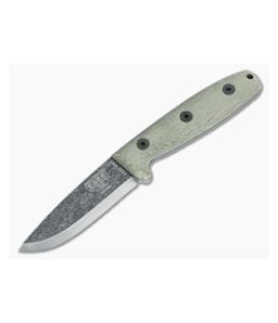 ESEE RB3 Black Oxide Bushcraft Micarta Leather Sheath - ESEE-RB3-BO 1