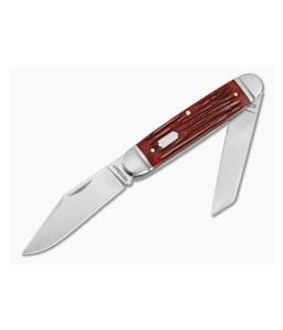 RoseCraft Briarpatch Jack Red Jigged Bone 14C28N Stainless Two-Blade Pocket Knife (4.00" Closed) RCT012-RJB - RCB-RCT012-RJB 1