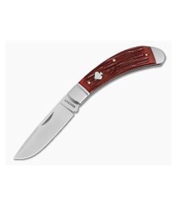 RoseCraft Obed Creek Bow Trapper Vintage Red Jigged Bone 14C28N Drop Point Slip Joint Folding Knife (4.12" Closed) RCT015-RJB - RCB-RCT015-RJB 1