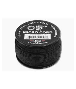 Atwood Rope Micro Cord Black 125 Feet - AWR-RG1267 1