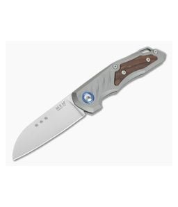 MKM Mikita Root Anso M390 Santos Wood Inlaid Titanium Slip Joint Folder RT-ST - MKM-RT-ST 1