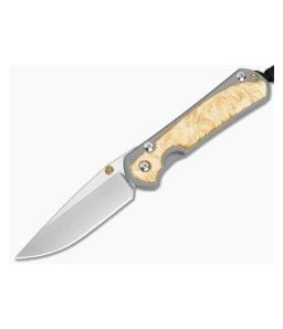 Chris Reeve Small Sebenza 31 Box Elder Wood Stonewash MagnaCut Folding Knife (2.99" Blade) S31-1108-016 - CRK-S31-1108-016 1