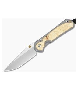 Chris Reeve Small Sebenza 31 Box Elder Wood Stonewash MagnaCut Folding Knife (2.99" Blade) S31-1108-017 - CRK-S31-1108-017 1