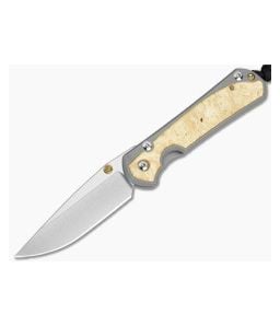 Chris Reeve Small Sebenza 31 Box Elder Wood Stonewash MagnaCut Folding Knife (2.99" Blade) S31-1108-019 - CRK-S31-1108-019 1