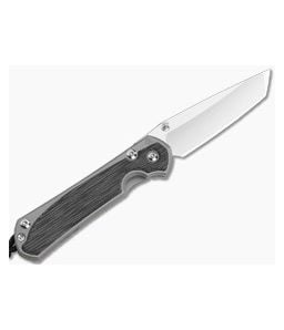 Chris Reeve Small Sebenza 31 Left Hand Tanto Black Micarta Glass Blasted - CRK-S31-1233 1