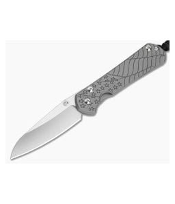 Chris Reeve Small Sebenza 31 Insingo Forever Flag Glass Blasted Titanium MagnaCut Folding Knife (2.94" Blade) S31-1508 - CRK-S31-1508 1