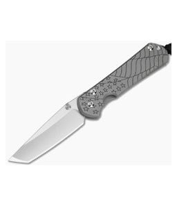 Chris Reeve Small Sebenza 31 Tanto Forever Flag Glass Blasted Titanium MagnaCut MIM Clip Frame Lock Knife (2.94" Blade) S31-1510-227 - CRK-S31-1510-227 1