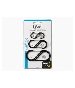 Nite Ize S-Biner Stainless Black Carabiners (3 Pack) - NI-SB234-03-01 1