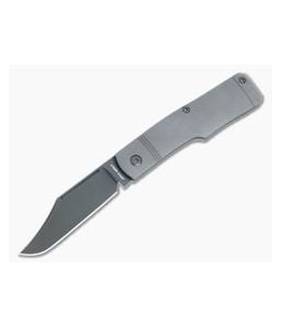 Jack Wolf Knives Sharpshooter Jack Slip Joint Titanium Smooth Reverse Tux SHARP-02-TI-REV-TUX - JWK-SHARP-02-TI-REV-TUX 1
