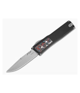 Axial Shift V3 Clip Point Black Aluminum Nebula FatCarbon Inlay MagnaCut Stonewash OTF Automatic Knife (3.40" Blade) - AXL-SHIFT-48 1