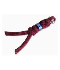 Chris Reeve Small Inkosi Lanyard Burgundy with Blue Bead - CRK-SIN-7005 1