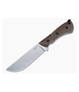 Smith & Sons Delta Fixed Blade Natural Micarta Handle Stonewashed CPM-3V Drop Point Blade SM20128 - SS-SM20128 1