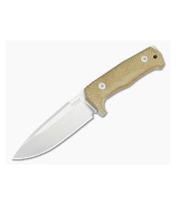 LionSteel T5 Satin Natural Canvas Micarta - LS-T5-CVN 1