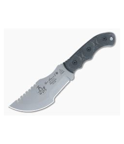TOPS Tom Brown Tracker #3 Black Micarta Handle Tumbled 154CM Stainless Steel TBT-031 - TP-TBT-031 1