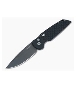 Protech Tactical Response 3 Military Fish Scale Black DLC 154CM Drop Point Automatic Knife (3.50") TR-3-X1-M - PT-TR-3-X1-M 1