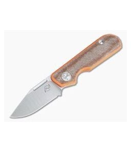 Liong Mah Design Traveler Clip Point Natural Micarta M390 Slip Joint - LMD-TRAVELER-CP-NM 1