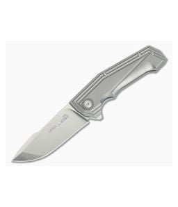Viper Larius Satin M390 Liner Lock Flipper Milled Titanium V5958TI - VK-V5958TI 1