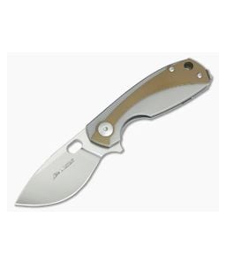 Viper Lille Satin M390 Titanium Liner Lock Flipper Bronze Anodized Overlay V5962TIBR - VK-V5962TIBR 1