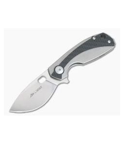 Viper Lille Satin M390 Titanium Liner Lock Flipper Carbon Fiber Overlay V5962TIFC - VK-V5962TIFC 1