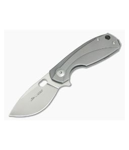 Viper Lille Satin M390 Titanium Liner Lock Flipper Bead Blast Overlay V5962TITI - VK-V5962TITI 1