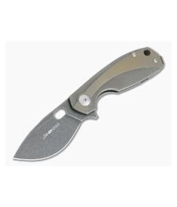 Viper Lille Black Stonewashed M390 Titanium Liner Lock Flipper Bronze Anodized Overlay V5963TIBR - VK-V5963TIBR 1
