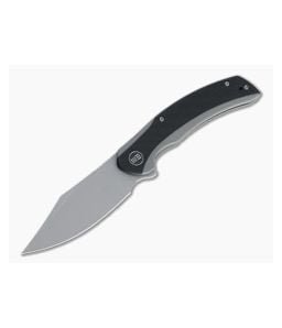 WE Knives Snick Gray Stonewashed 20CV Black G10 Inlaid Nested Frame Lock Flipper WE19022F-1 - WE-WE19022F-1 1