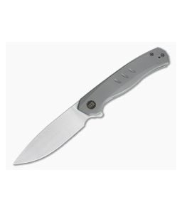 WE Knives Seer LTD Hand Rubbed Satin 20CV Gray Titanium Frame Lock Flipper WE20015-3 - WE-WE20015-3 1