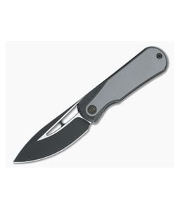 WE Knives x Hel Baloo Front Flipper Black Stonewashed 20CV Gray G10 Titanium Folder WE21033-1 - WE-WE21033-1 1