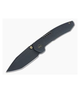 WE Knives Trogon Black Stonewashed 20CV Black Titanium Frame Lock Folder WE22002B-2 - WE-WE22002B-2 1
