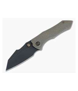 WE Knives High-Fin Black Stonewashed 20CV Bronze Titanium Frame Lock Folder WE22005-2 - WE-WE22005-2 1