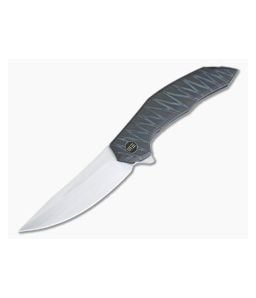 WE Merata Limited Edition Frame Lock Flipper Hand Rubbed Satin 20CV Tiger Stripe Flamed Titanium WE22008A-3 - WE-WE22008A-3 1