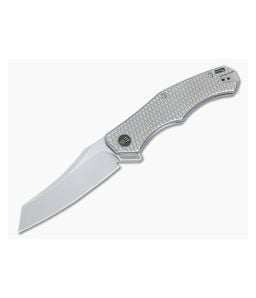 WE Knives RekkeR Frame Lock Flipper Polished Bead Blast Titanium Handle WE22010G-2 - WE-WE22010G-2 1