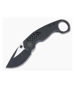 WE Envisage Front Flipper Black Titanium Handles Two-Tone 20CV Drop Point Blade 22013-2 - WE-WE22013-2 1