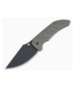 WE Knives Riff-Raff Frame Lock Bronze Titanium Handles Black Stonewashed 20CV Clip Point WE22020B-1 - WE-WE22020B-1 1
