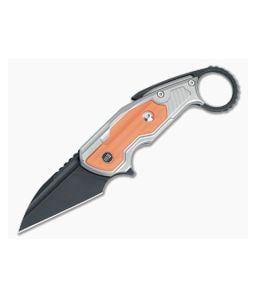 WE Knives Yardbird Orange G10 Black Blade Flipper WE22021-1 - WE-WE22021-1 1