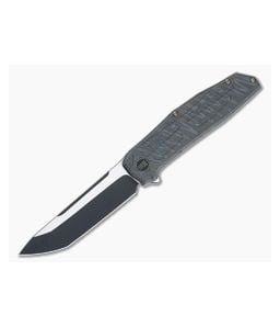WE Knives Shadowfire Flipper Flamed Titanium Handle Two-Tone 20CV Compound Ground Blade WE22035-4 - WE-WE22035-4 1