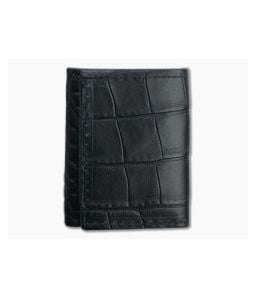 Yoder Leather Company Black Alligator Trifold Wallet - YLC-017 1