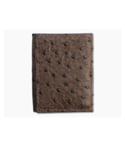 Yoder Leather Company Brown Ostrich Trifold Wallet - YLC-018 1