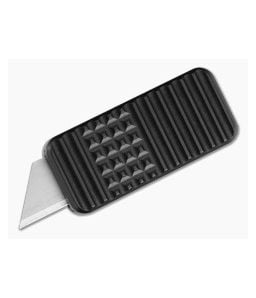 Rivery Zero V2 Gemstone Pattern Black Aluminum Manual OTF Utility Knife (2.68" Closed) - RIV-ZV2-OTF-GEM-6061-BLK 1